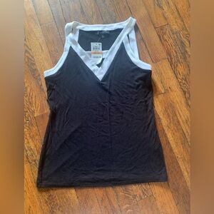INC International Concepts Black and White Tank Top